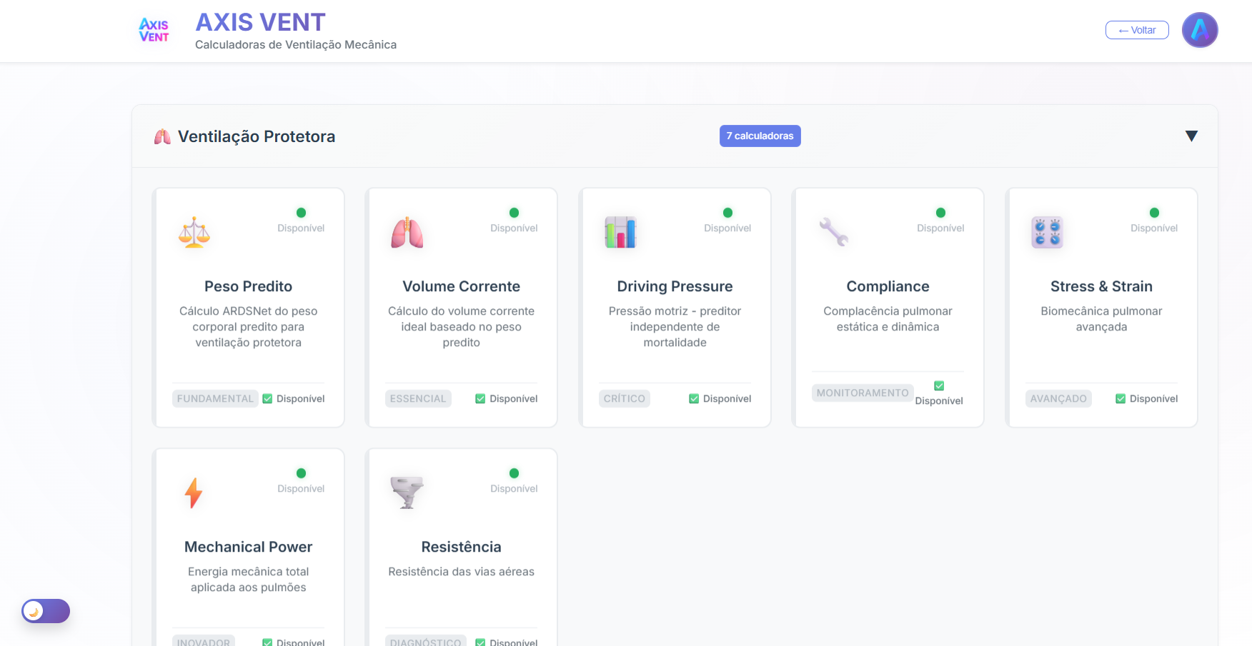 Interface Principal AXIS VENT